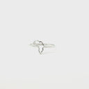 White Gold Africa Map Outline Ring