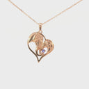 For the Love of Elephants Rose Gold Tanzanite Pendant