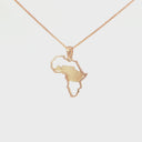 Rose Gold Matt Table Mountain In Africa Outline Pendant