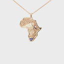 Africa Lion Tanzanite With Diamond Accent Rose Gold Pendant