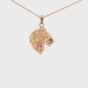 Magnificent Lions Head Profile Rose Gold Pendant