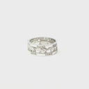 Rhino and Diamond White Gold Ring