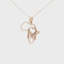 For the Love of Giraffes Rose Gold Pendant