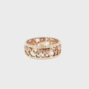 Leopard Chain Ring In Rose Gold