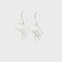 Map of Africa Silver Protea Drop Earrings