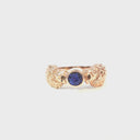 Striking Double Lion and Tanzanite Rose Gold Ring