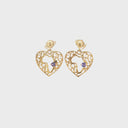 Filigree Heart Africa Tanzanite Earrings