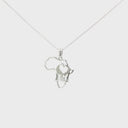 For the Love of Giraffes White Gold Pendant
