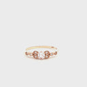 Vintage Inspired Morganite and Diamond Rose Gold Me-Ring