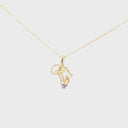 Tanzanite Africa Map Bird of Paradise Yellow Gold Pendant