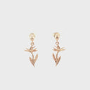 Bird of Paradise Rose Gold Drop Earrings