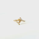 Petite Elegant Twist Africa Yellow Gold Diamond Ring