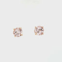 Elegant Pink Peach Morganite Studs