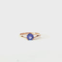 Solitaire Rose Gold Split Shank Tanzanite Ring