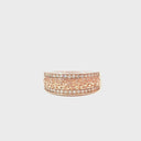 Animal Track With Diamond Border Rose Gold Ring