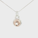 Knotted Bale Morganite White Gold Pendant
