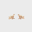 Racing Cheetah Rose Gold Studs