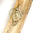 Regal Lion Head Africa Map Yellow Gold Pendant