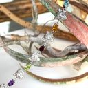 Stunning Leopard Head and Rainbow Gemstone White Gold Bracelet