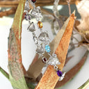 Stunning Leopard Head and Rainbow Gemstone White Gold Bracelet