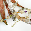 Stunning Leopard Head and Rainbow Gemstone Yellow Gold Bracelet