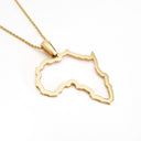 14ct Map of Africa Outline Pendant