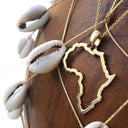 14ct Map of Africa Outline Pendant