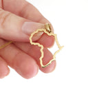 14ct Map of Africa Outline Pendant