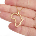 14ct Map of Africa Outline Pendant
