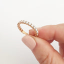 Rose Gold 17 Diamond 3/4 Eternity Band