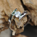 Twisted Shoulder Diamond Ring