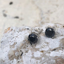 4 Claw Round Cut Black Diamond Studs