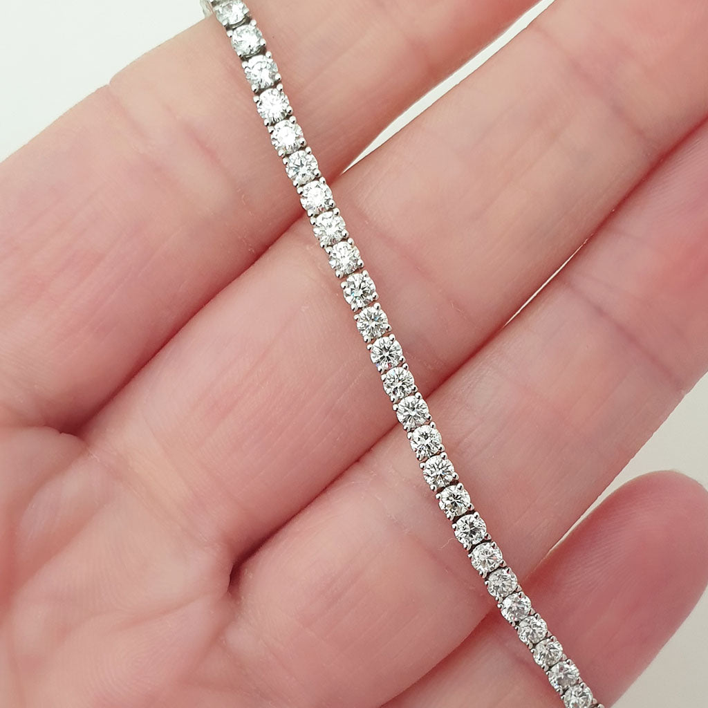By Bonnie Jewelry | Lab Grown 4ct Round Diamond Tennis Bracelet
