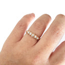 5 Diamond Rose Gold Twisted Diamond Ring