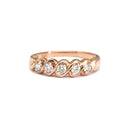 5 Diamond Rose Gold Twisted Diamond Ring