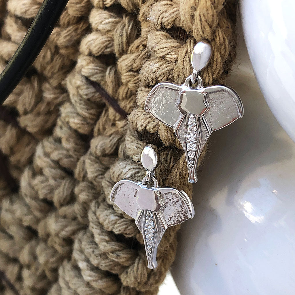 Abstract Elephant Diamond Earrings