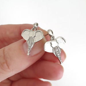 Abstract Elephant Diamond Earrings