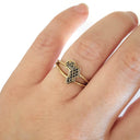 Africa Black Diamond Split Band Ring