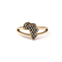 Africa Black Diamond Split Band Ring