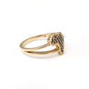 Africa Black Diamond Split Band Ring