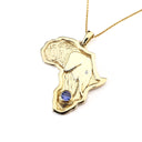 Africa Elephant Gold Pendant