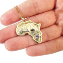 Africa Elephant Gold Pendant