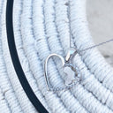 Africa Map Heart White Gold Pendant with Diamonds