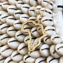 Africa Map with Multi Diamond Accent