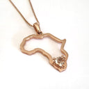 Africa Outline Rose Gold Morganite Pendant