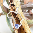 Africa Outline White Gold Trilliant 0.47ct Tanzanite Pendant
