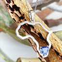 Africa Outline White Gold Trilliant 0.47ct Tanzanite Pendant