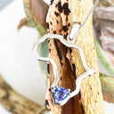 Africa Outline White Gold Trilliant 0.47ct Tanzanite Pendant