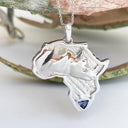 Africa Rhino White Gold Pendant