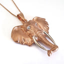 African Elephant Rose Gold Pendant